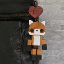Load image into Gallery viewer, Fox keychain, bag charm, hanging car ornament gift