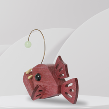 Load image into Gallery viewer, Glow in the dark anglerfish ornament home decor