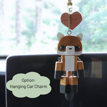 Load image into Gallery viewer, Fox Keychain with Wood Heart | Custom Engraved