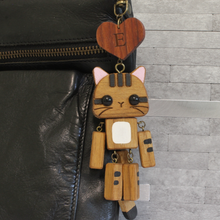 Load image into Gallery viewer, Tabby Cat Keychain Bag Charm Hanging Car Accessory
