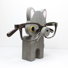 Load image into Gallery viewer, Grey Cat Eyeglass Stand