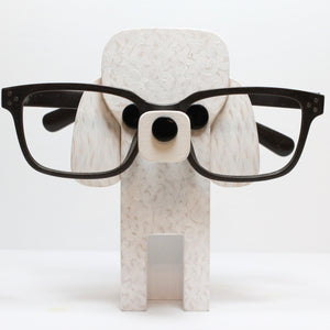 White Poodle Eyeglass Stand