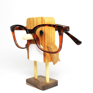 Cherry Wood Bird Eyeglass Stand / Glasses Holder