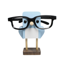 Load image into Gallery viewer, Pastel Blue Bird Eyeglass Stand