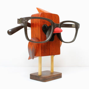 Cardinal Bird Eyeglass Stand / Glasses Holder