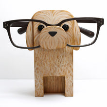 Load image into Gallery viewer, Labradoodle / Goldendoodle Dog Wearing Eyeglasses Stand / Glasses Holder