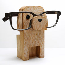 Load image into Gallery viewer, Labradoodle / Goldendoodle Dog Wearing Eyeglasses Stand / Glasses Holder