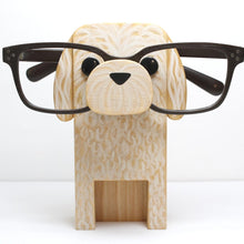 Load image into Gallery viewer, Labradoodle / Goldendoodle Dog Wearing Eyeglasses Stand / Glasses Holder