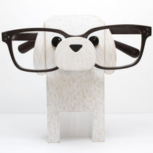 Load image into Gallery viewer, Labradoodle / Goldendoodle Dog Wearing Eyeglasses Stand / Glasses Holder