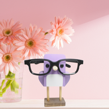 Load image into Gallery viewer, Pastel Purple Bird Eyeglass Stand