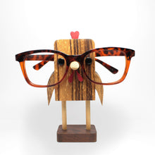 Load image into Gallery viewer, Rooster Chicken Wearing Eyeglasses Stand / Glasses Holder
