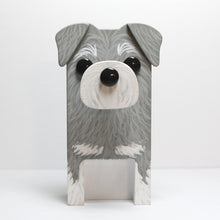Load image into Gallery viewer, Grey Schnauzer Dog Eyeglass Stand
