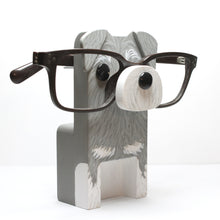 Load image into Gallery viewer, Grey Schnauzer Dog Eyeglass Stand
