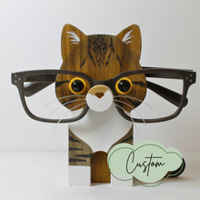 Load image into Gallery viewer, Brown Tabby Cat Eyeglass Stand / Glasses Holder