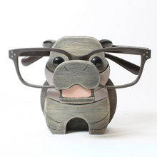 Load image into Gallery viewer, Hippopotamus Eyeglass Stand Moo Deng Pygmy Hippo Gift Decor Ornament