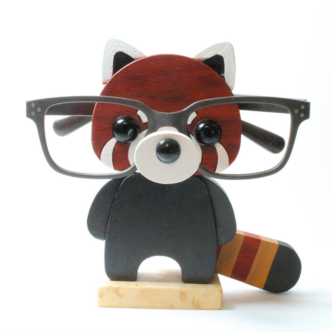 Red Panda Eyeglass Stand Ornament Gift Office Desk Decor