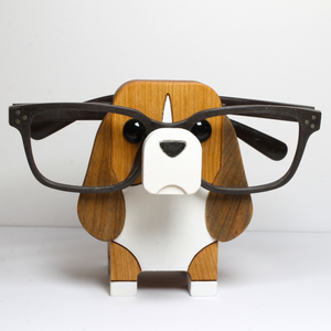 Basset hound eyeglass stand ornament gift home decor