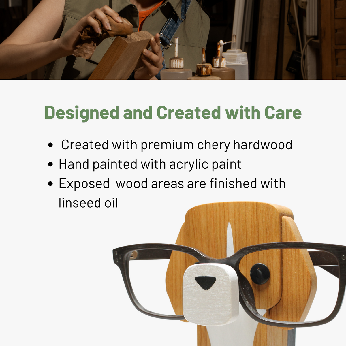 Beagle Gift Eyeglass Stand Ornament – Rogue Bunny Woodworks