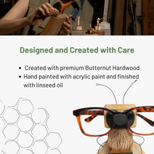 Load image into Gallery viewer, Honeybee Eyeglass Stand | Honey Bee Ornament | Beekeeper Beekeeping Gift