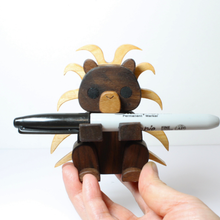 Load image into Gallery viewer, Porcupine Pen Holder | Wood Desk Organizer