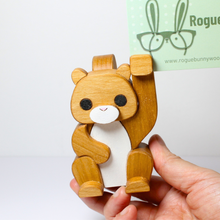 Load image into Gallery viewer, Red Squirrel Note Holder | Wooden Photo &amp; Card Holder with Magnet