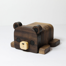 Load image into Gallery viewer, Wood Bear Trinket Box