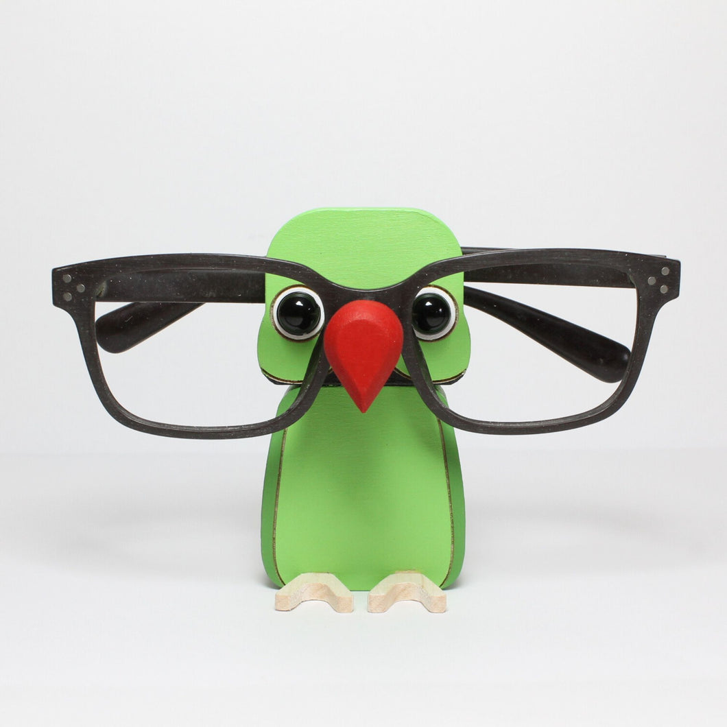Indian Ringneck Parakeet Eyeglass Stand | 3.5