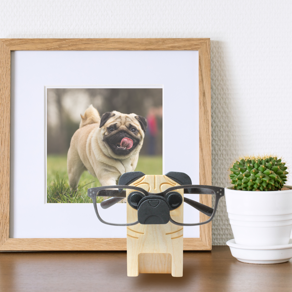 Pug Gift Eyeglasses Stand Ornament – Rogue Bunny Woodworks