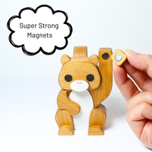 Load image into Gallery viewer, Red Squirrel Note Holder | Wooden Photo &amp; Card Holder with Magnet