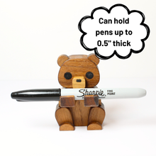 Load image into Gallery viewer, Bear Pen Holder | Wood Desk Organizer