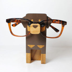 Doberman Wearing Eyeglasses Stand / Glasses Holder