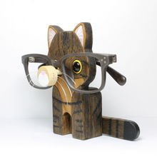 Load image into Gallery viewer, Brown Tabby Cat Eyeglass Stand / Glasses Holder
