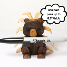 Load image into Gallery viewer, Porcupine Pen Holder | Wood Desk Organizer