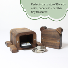 Load image into Gallery viewer, Wood Bear Trinket Box
