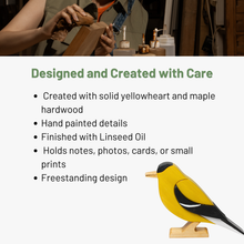 Load image into Gallery viewer, Goldfinch Card Holder | Bird Note Holder