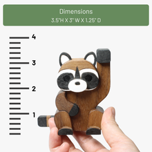Load image into Gallery viewer, Raccoon Note Holder | Wooden Photo &amp; Card Holder with Magnet