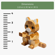 Load image into Gallery viewer, Orange Tabby Cat Pen Holder | Wood Desk Organizer