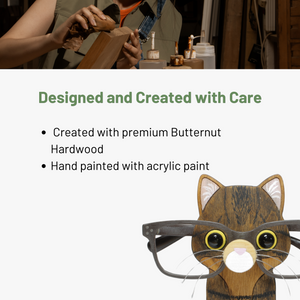 Brown Tabby Cat Eyeglass Stand / Glasses Holder