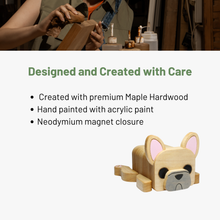 Load image into Gallery viewer, Wood French Bulldog Trinket Box
