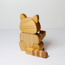 Load image into Gallery viewer, Orange Tabby Cat Pen Holder | Wood Desk Organizer