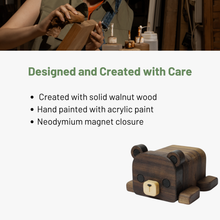 Load image into Gallery viewer, Wood Bear Trinket Box