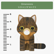 Load image into Gallery viewer, Brown Tabby Cat Eyeglass Stand / Glasses Holder