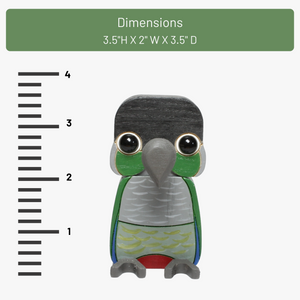 Green Cheek Conure eyeglass stand ornament gift home decor