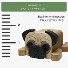 Load image into Gallery viewer, Wood Pug Trinket Box