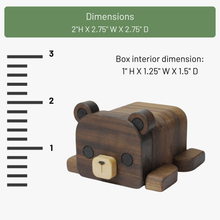 Load image into Gallery viewer, Wood Bear Trinket Box