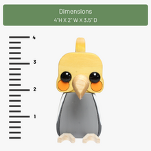 Load image into Gallery viewer, Cockatiel Eyeglass Stand / 4&quot; Tall / Glasses Holder
