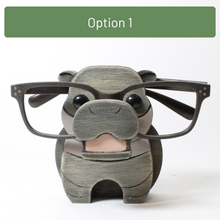 Load image into Gallery viewer, Hippopotamus Eyeglass Stand Moo Deng Pygmy Hippo Gift Decor Ornament