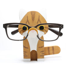 Load image into Gallery viewer, Orange Tabby Cat Eyeglass Stand