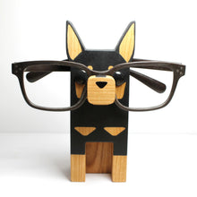 Load image into Gallery viewer, Doberman Wearing Eyeglasses Stand / Glasses Holder
