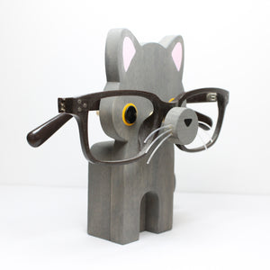 Grey Cat Eyeglass Stand
